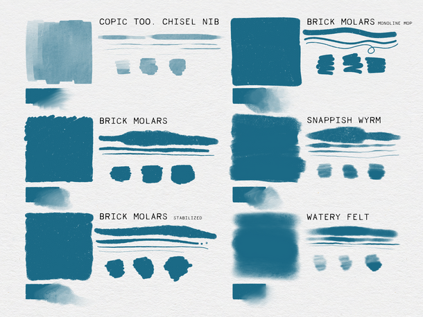 Brush Swatches 5 Brush Swatches 5