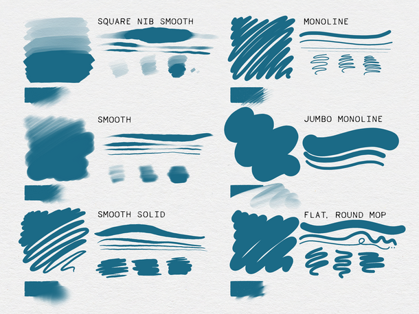 Brush Swatches 6 Brush Swatches 6